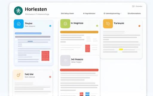 An agile kanban board with task cards.
